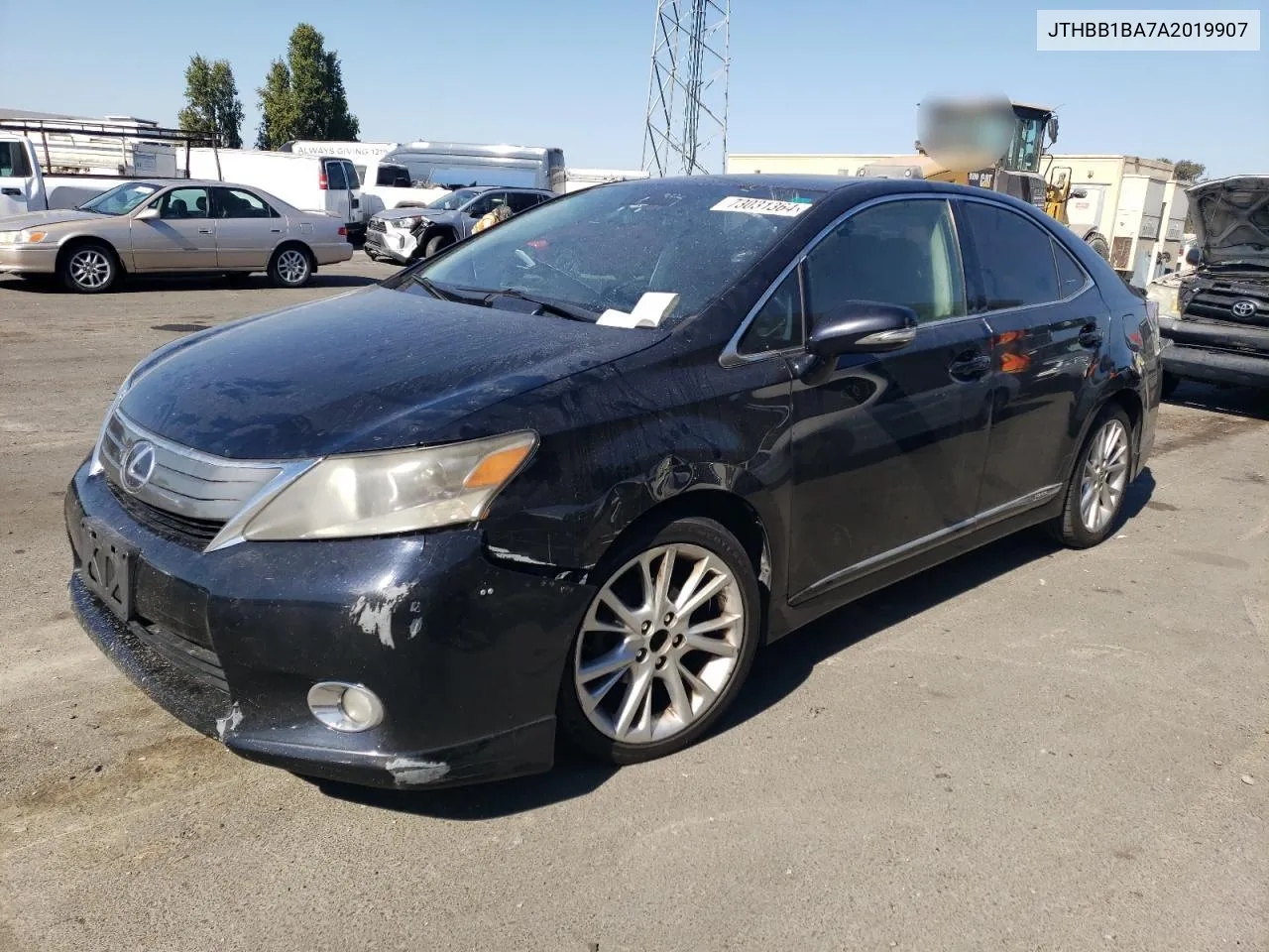 2010 Lexus Hs 250H VIN: JTHBB1BA7A2019907 Lot: 73031364