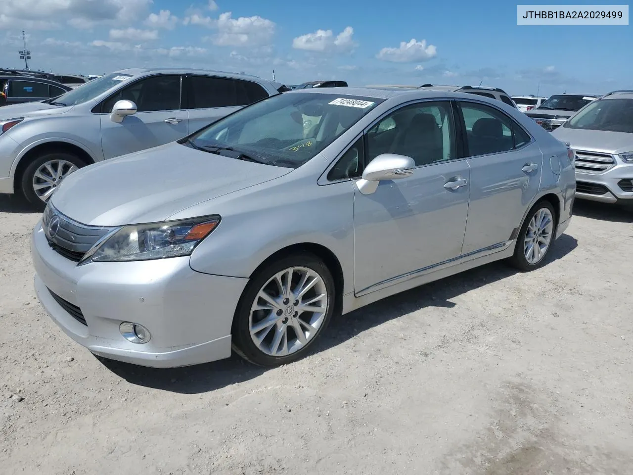 2010 Lexus Hs 250H VIN: JTHBB1BA2A2029499 Lot: 74248044