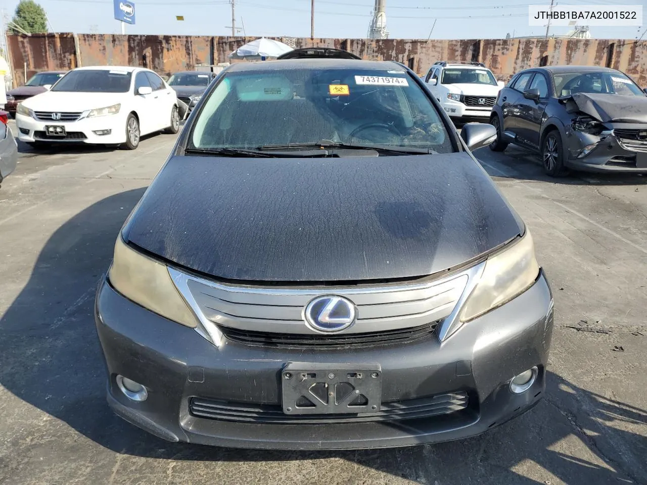 2010 Lexus Hs 250H VIN: JTHBB1BA7A2001522 Lot: 74371974