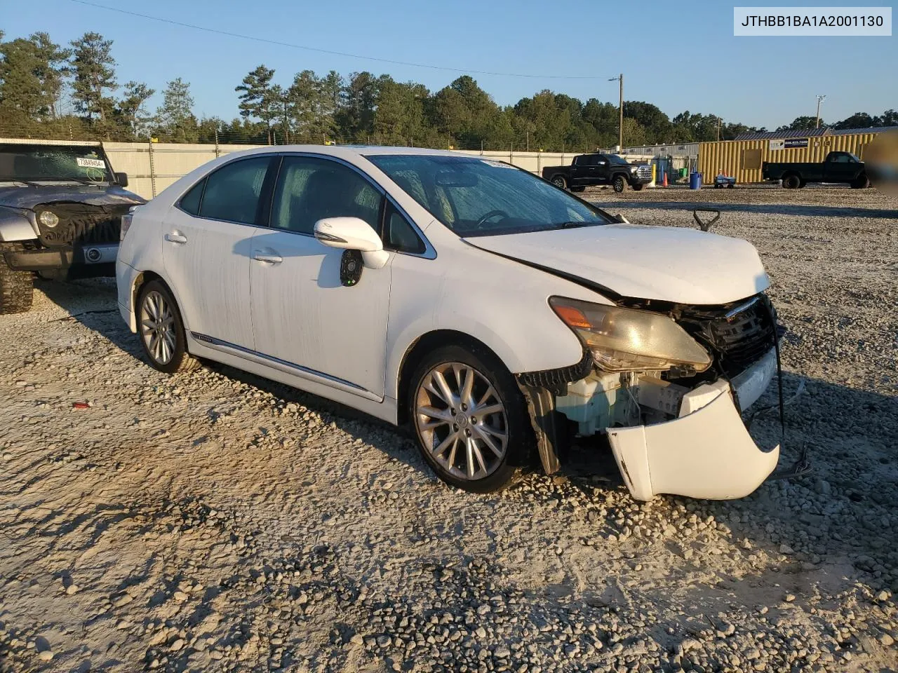 2010 Lexus Hs 250H VIN: JTHBB1BA1A2001130 Lot: 74624334