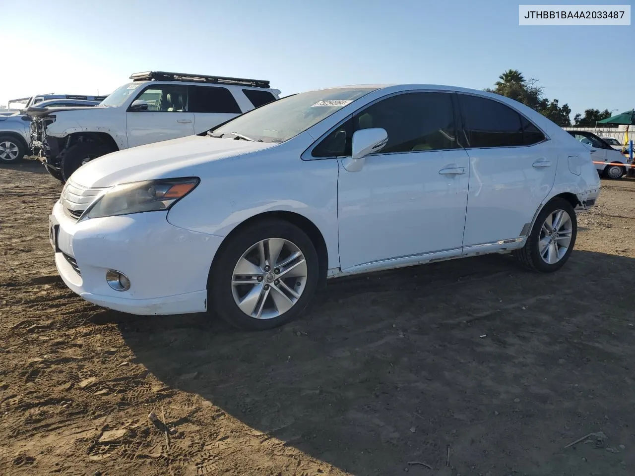 2010 Lexus Hs 250H VIN: JTHBB1BA4A2033487 Lot: 75254964