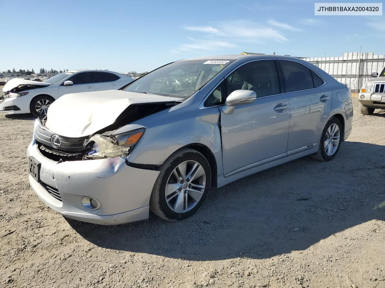 2010 Lexus Hs 250H VIN: JTHBB1BAXA2004320 Lot: 75460354