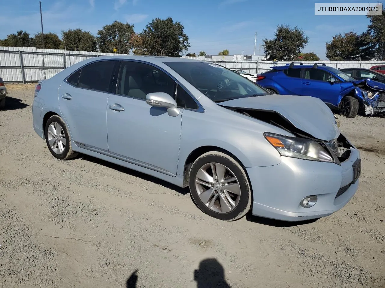 2010 Lexus Hs 250H VIN: JTHBB1BAXA2004320 Lot: 75460354