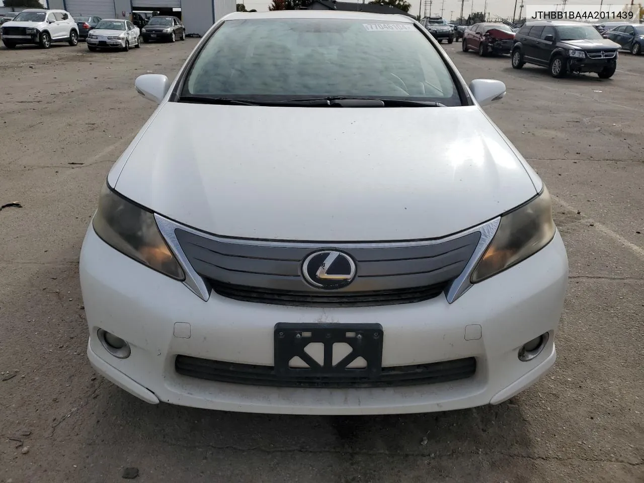 2010 Lexus Hs 250H VIN: JTHBB1BA4A2011439 Lot: 77046104