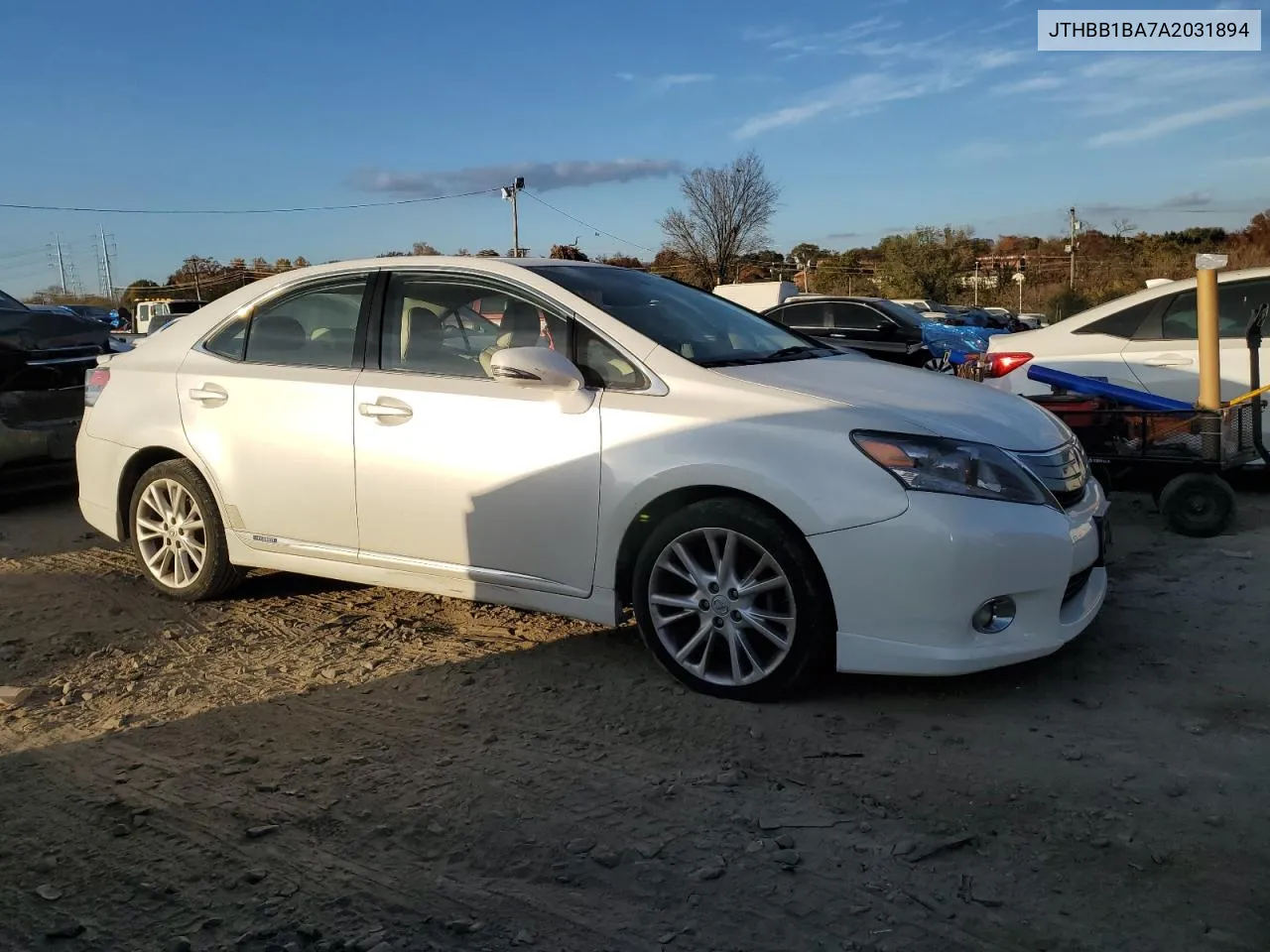 2010 Lexus Hs 250H VIN: JTHBB1BA7A2031894 Lot: 78853114