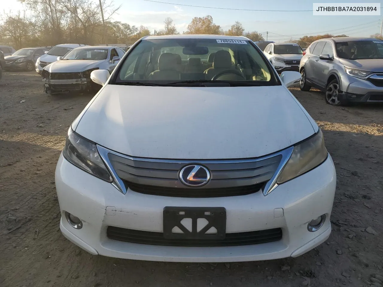 2010 Lexus Hs 250H VIN: JTHBB1BA7A2031894 Lot: 78853114