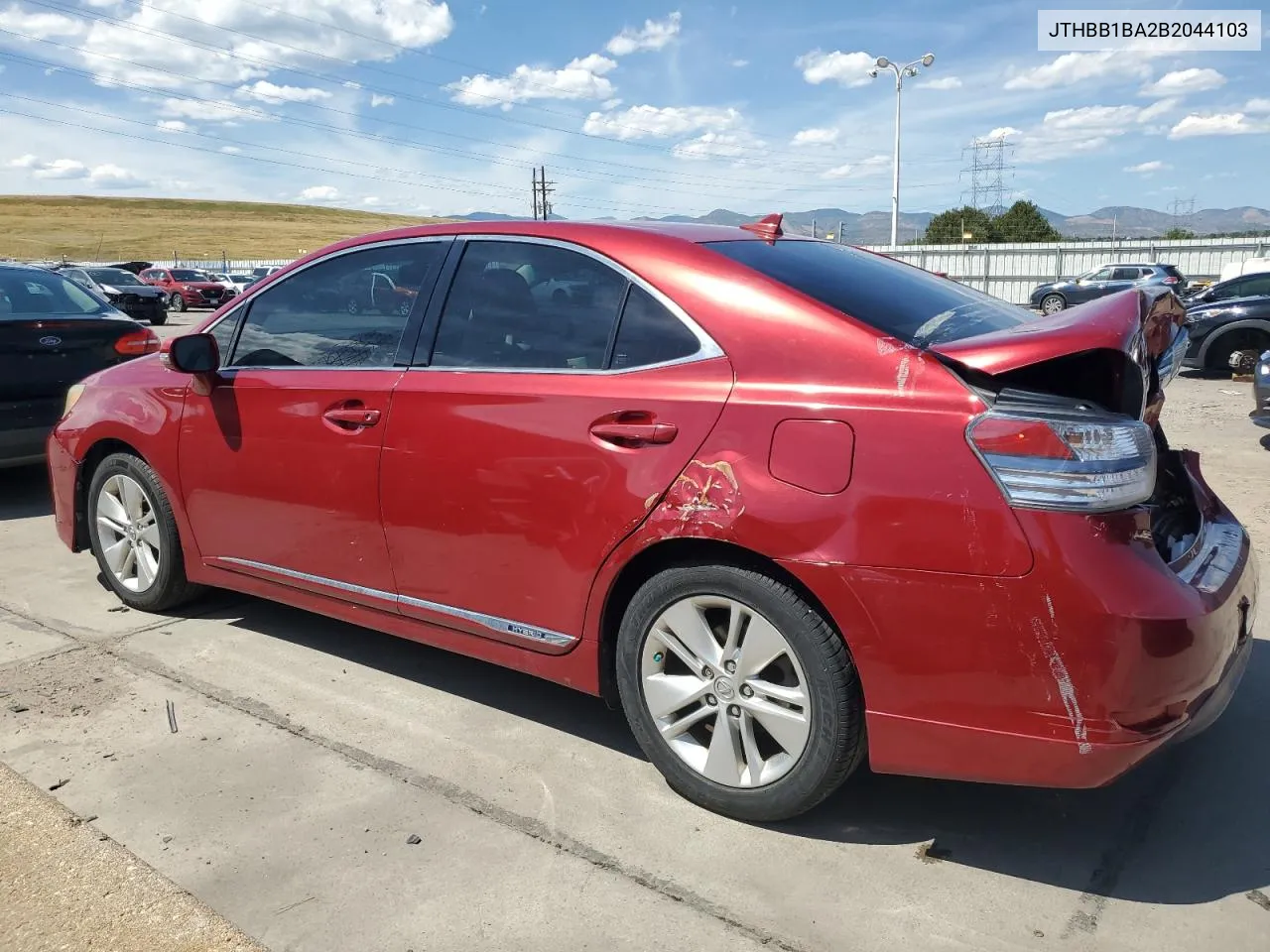 2011 Lexus Hs 250H VIN: JTHBB1BA2B2044103 Lot: 68086844