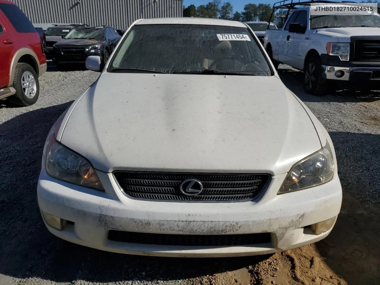 2001 Lexus Is 300 VIN: JTHBD182710024515 Lot: 75771454