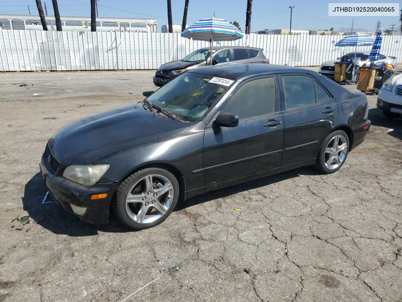 2002 Lexus Is 300 VIN: JTHBD192520040065 Lot: 72297414