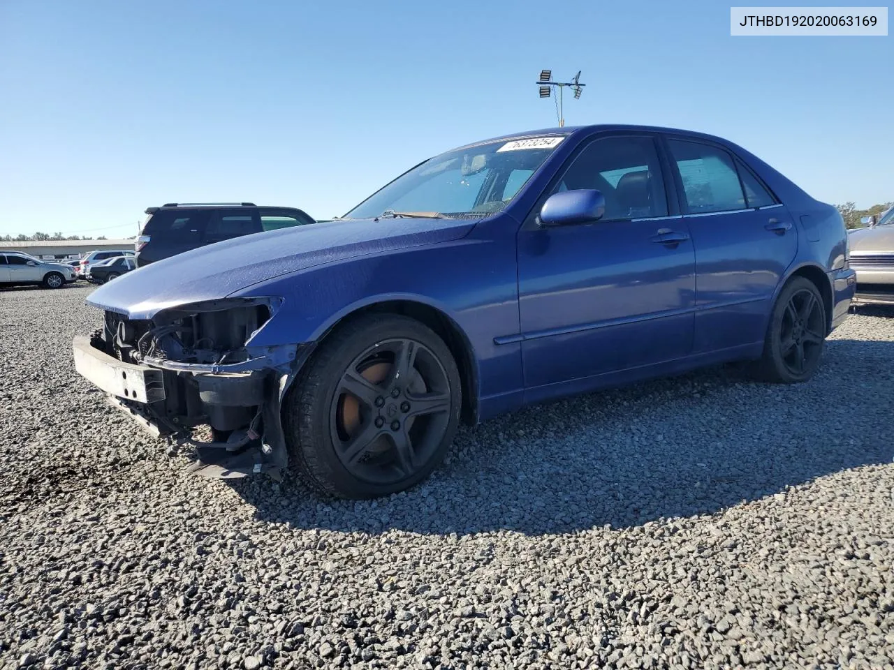 2002 Lexus Is 300 VIN: JTHBD192020063169 Lot: 76373254