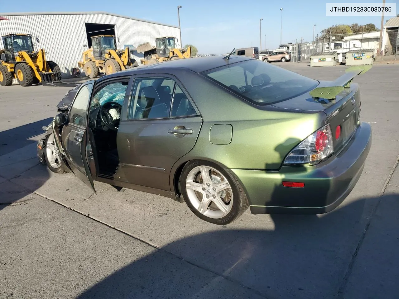 2003 Lexus Is 300 VIN: JTHBD192830080786 Lot: 74618154