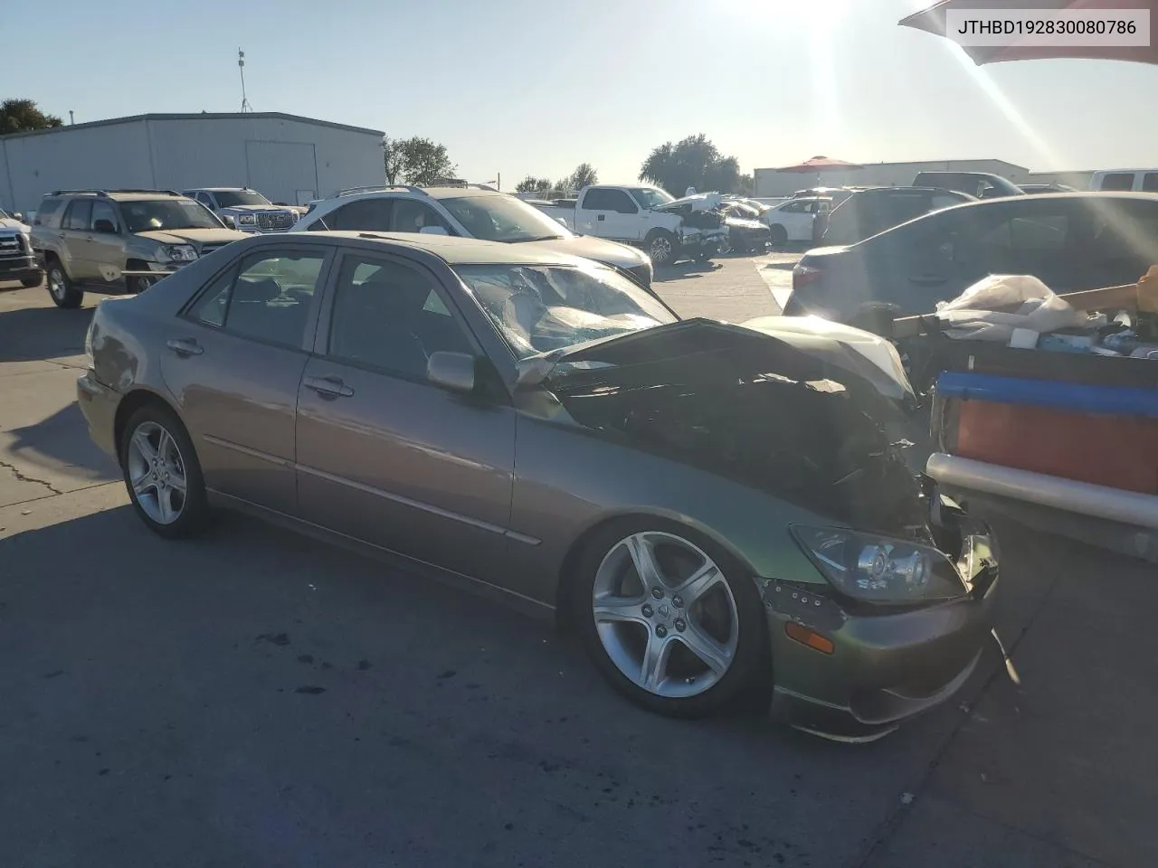 2003 Lexus Is 300 VIN: JTHBD192830080786 Lot: 74618154