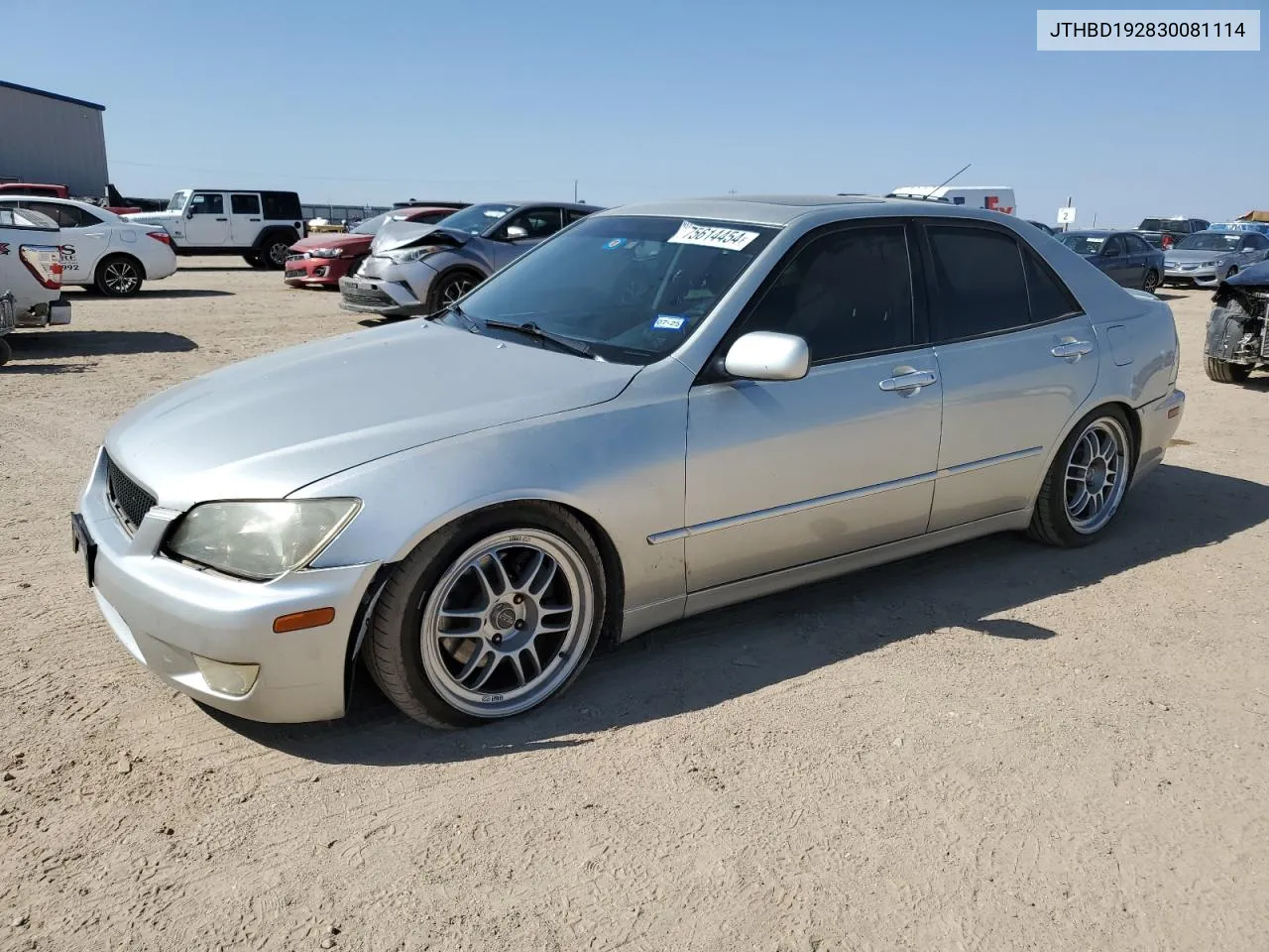 2003 Lexus Is 300 VIN: JTHBD192830081114 Lot: 75614454