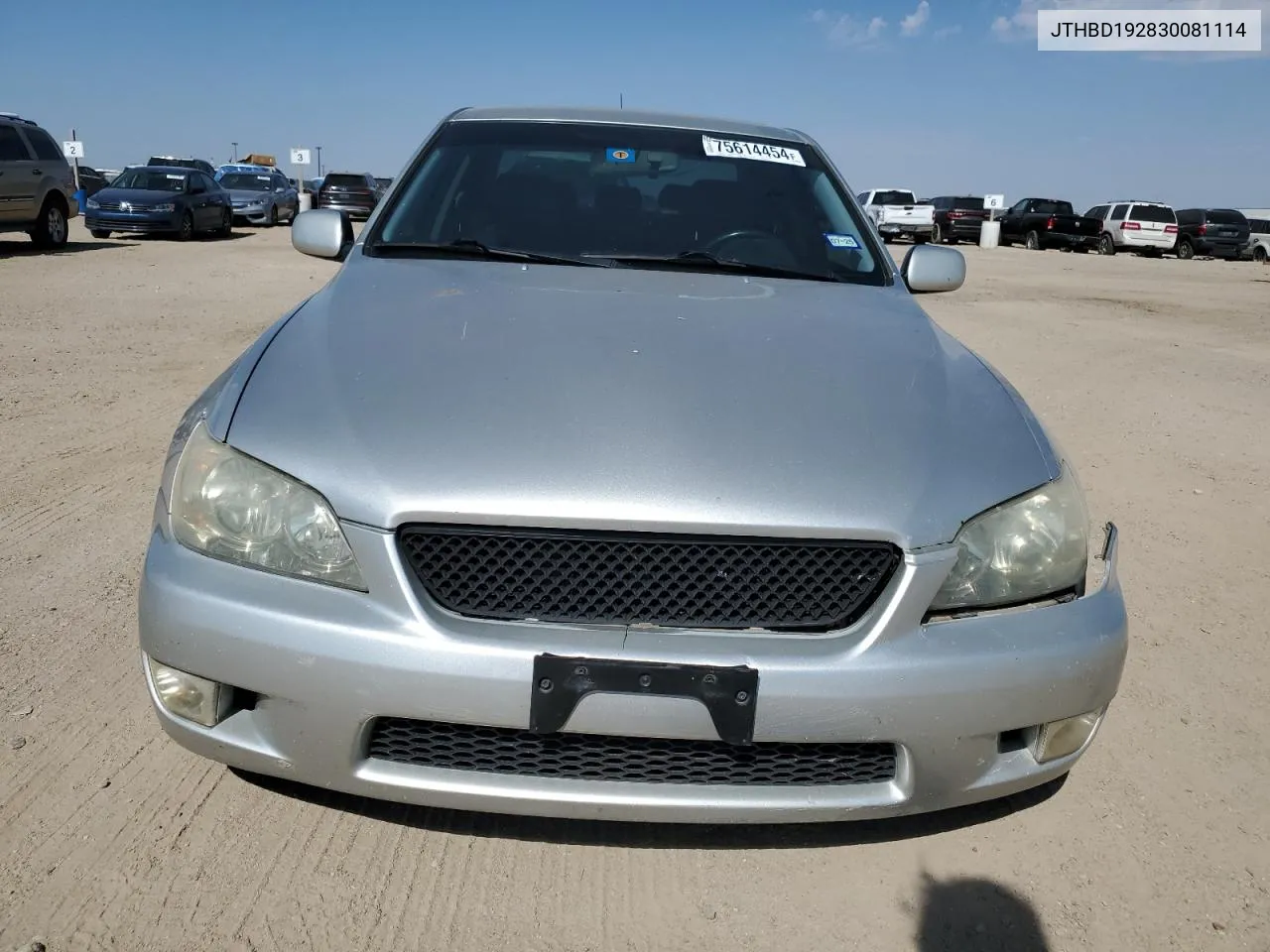 2003 Lexus Is 300 VIN: JTHBD192830081114 Lot: 75614454