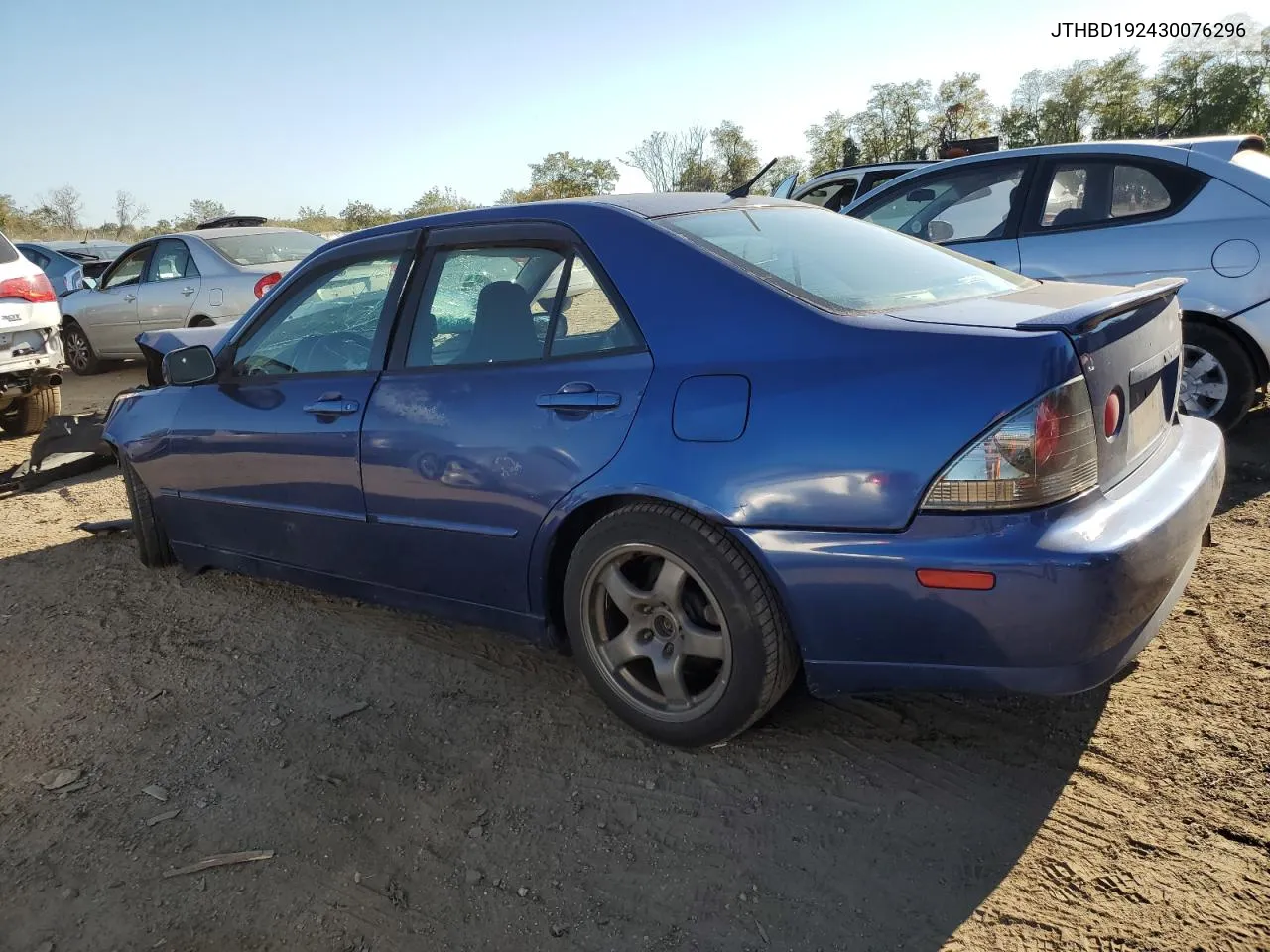 2003 Lexus Is 300 VIN: JTHBD192430076296 Lot: 77283624