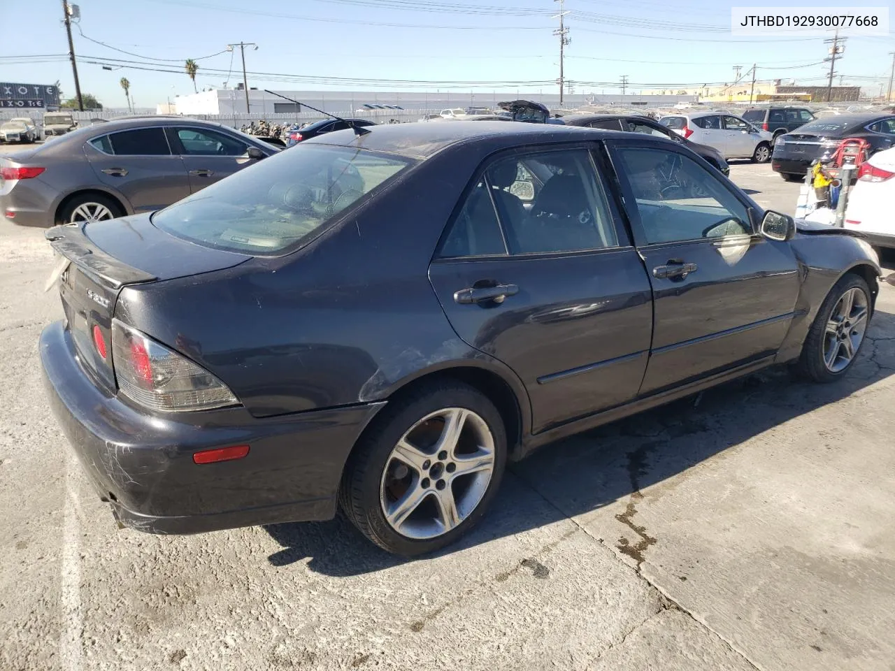 2003 Lexus Is 300 VIN: JTHBD192930077668 Lot: 77634884