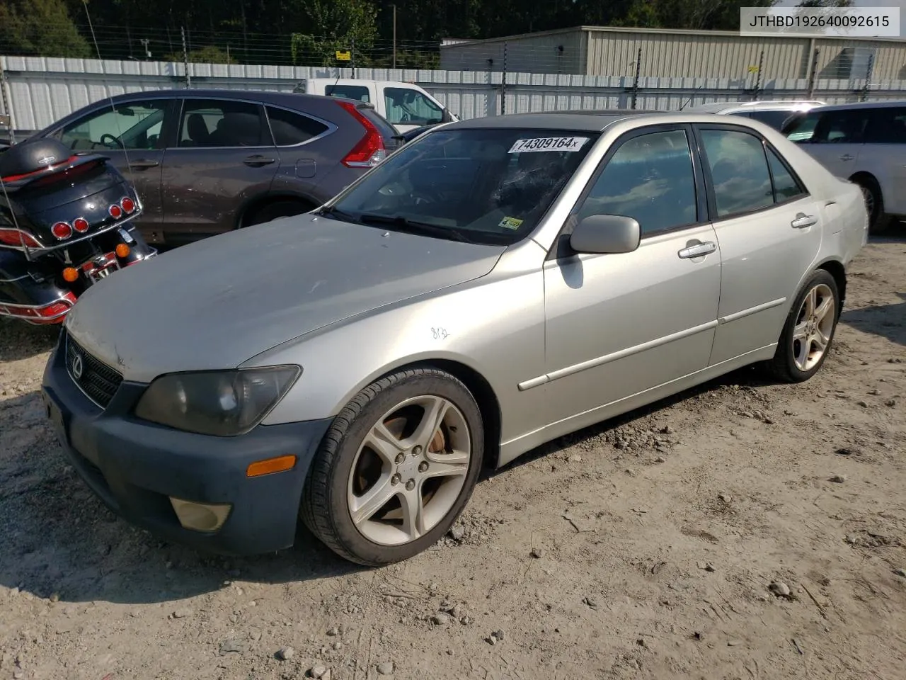 2004 Lexus Is 300 VIN: JTHBD192640092615 Lot: 74309164