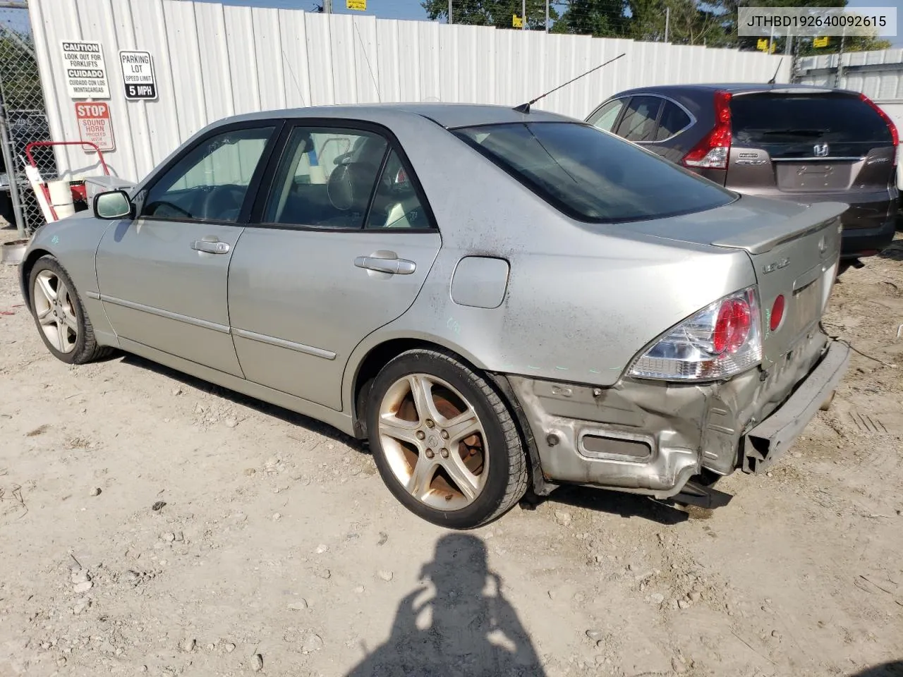 2004 Lexus Is 300 VIN: JTHBD192640092615 Lot: 74309164