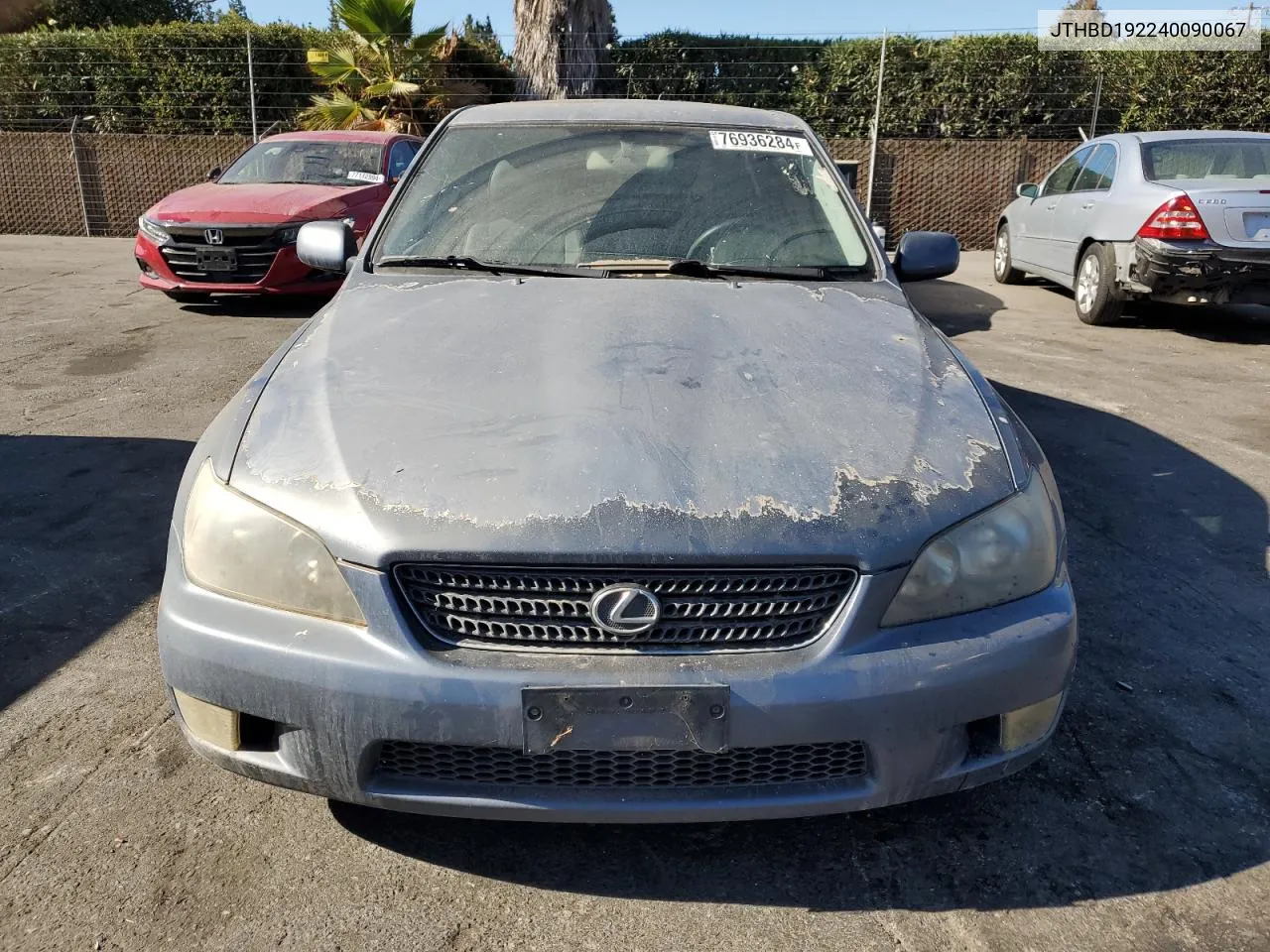 2004 Lexus Is 300 VIN: JTHBD192240090067 Lot: 75965164