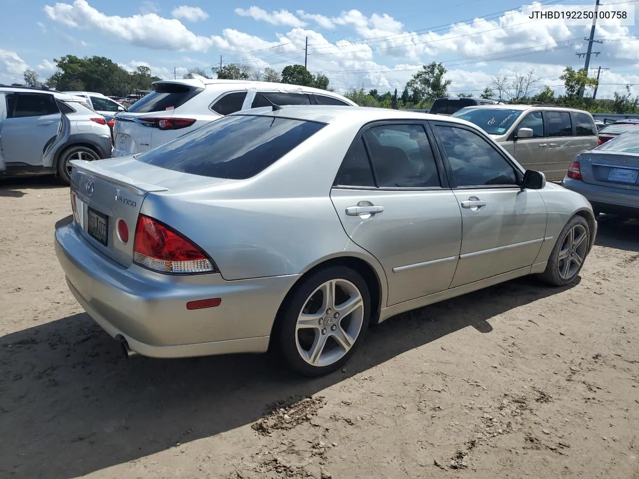 2005 Lexus Is 300 VIN: JTHBD192250100758 Lot: 73828734