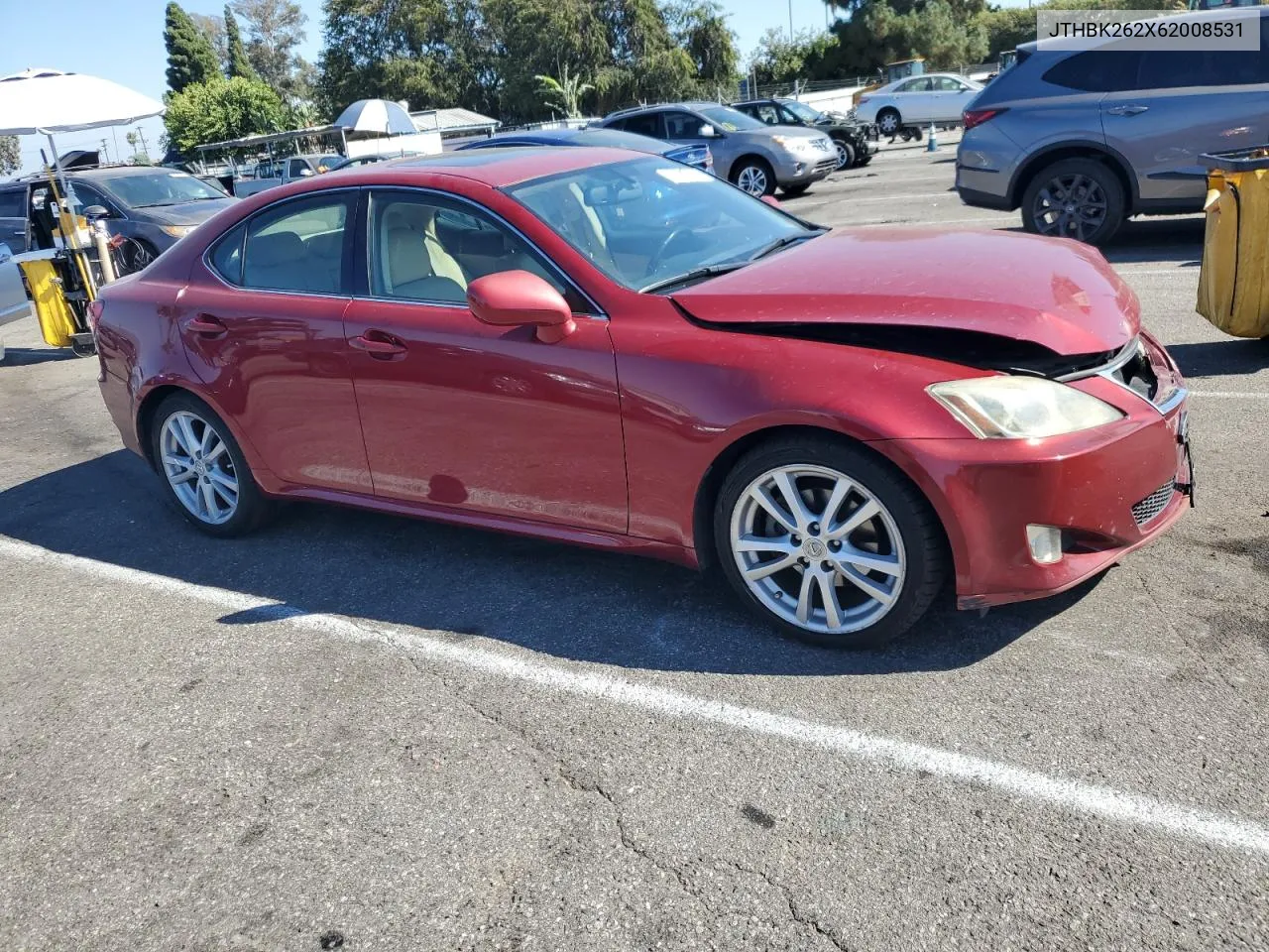 2006 Lexus Is 250 VIN: JTHBK262X62008531 Lot: 70273414