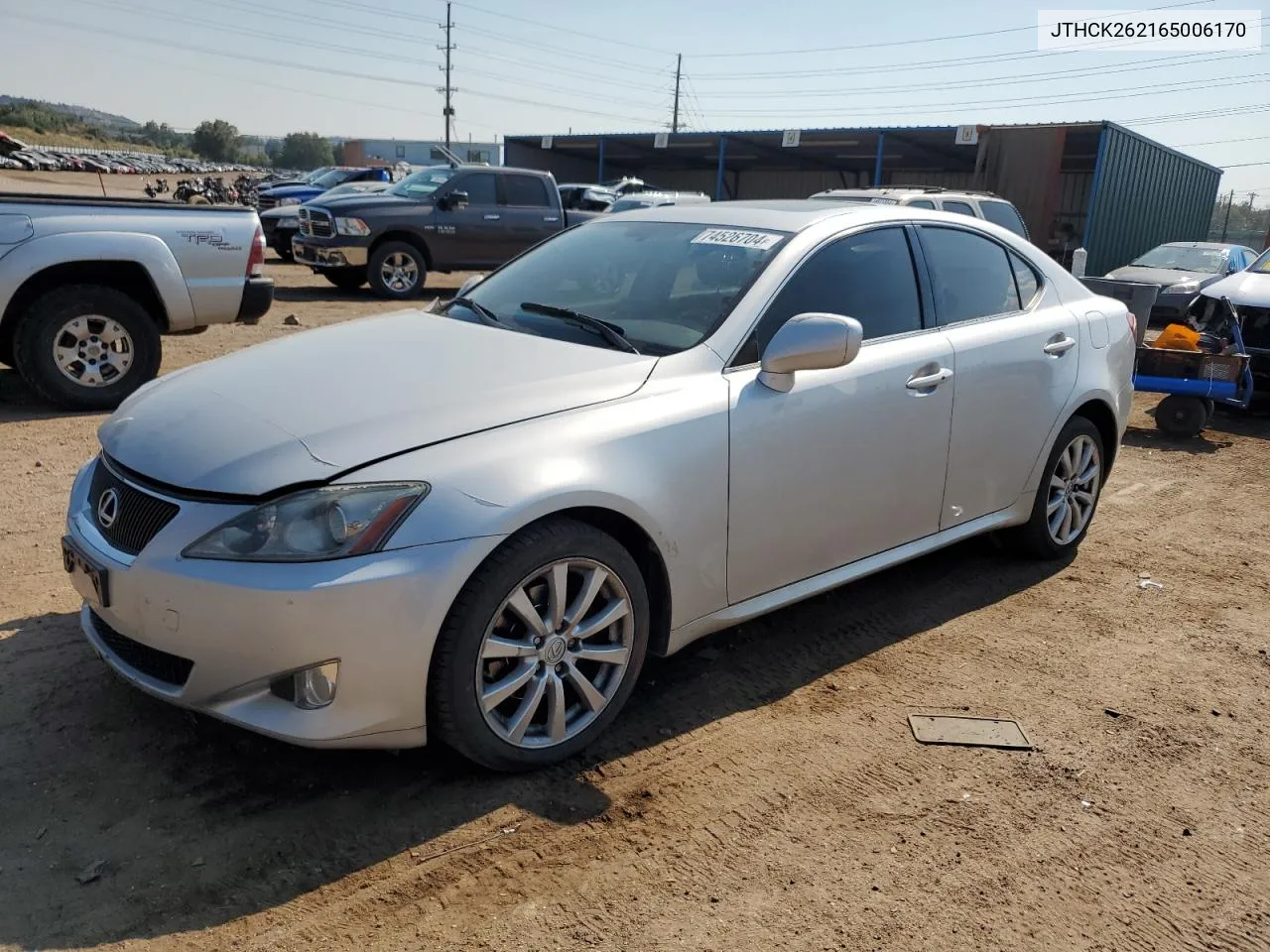 2006 Lexus Is 250 VIN: JTHCK262165006170 Lot: 74526704