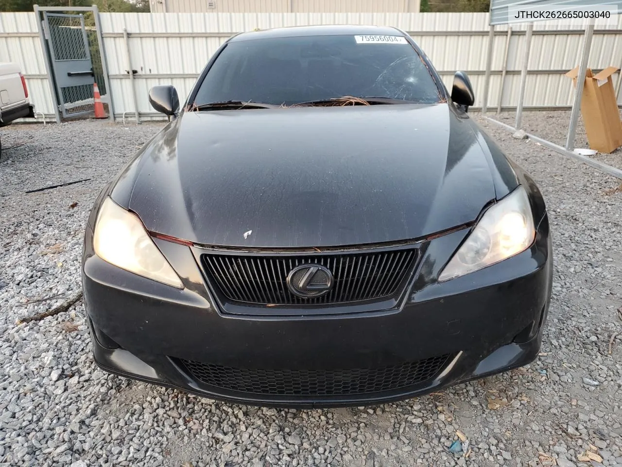 2006 Lexus Is 250 VIN: JTHCK262665003040 Lot: 75956004