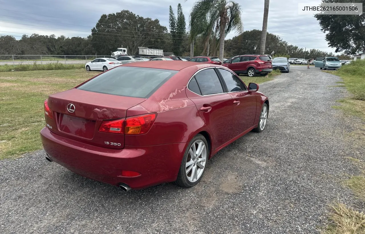 2006 Lexus Is 350 VIN: JTHBE262165001506 Lot: 76806094