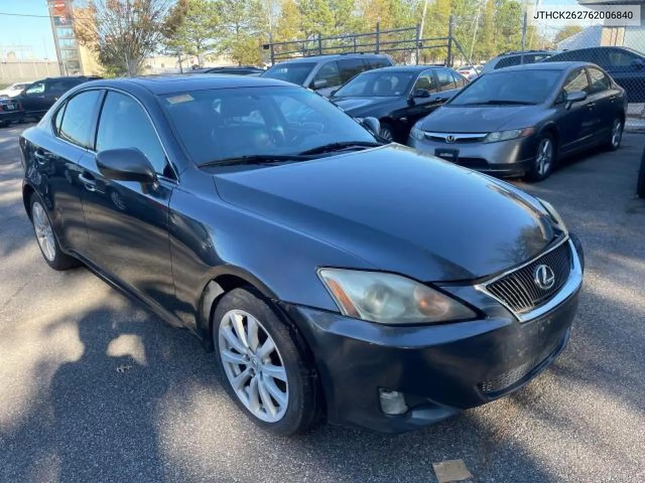 2006 Lexus Is 250 VIN: JTHCK262762006840 Lot: 77914874