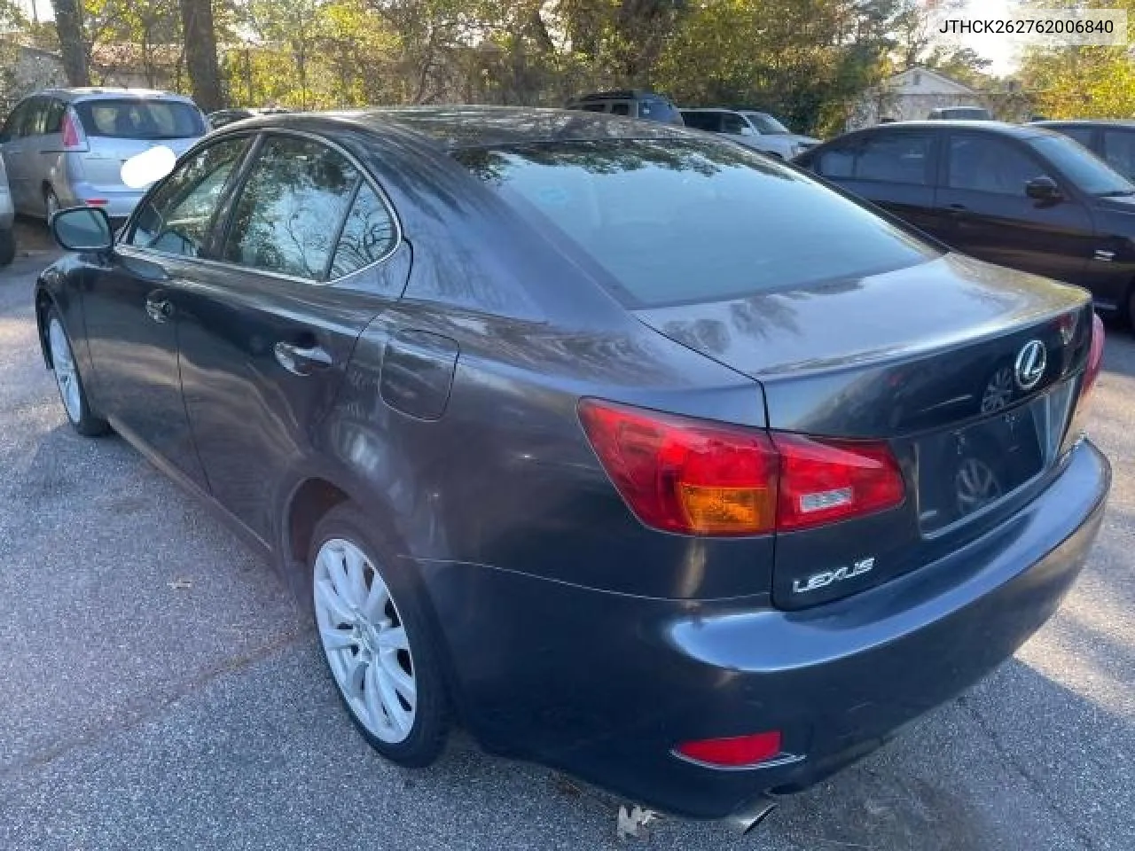 2006 Lexus Is 250 VIN: JTHCK262762006840 Lot: 77914874