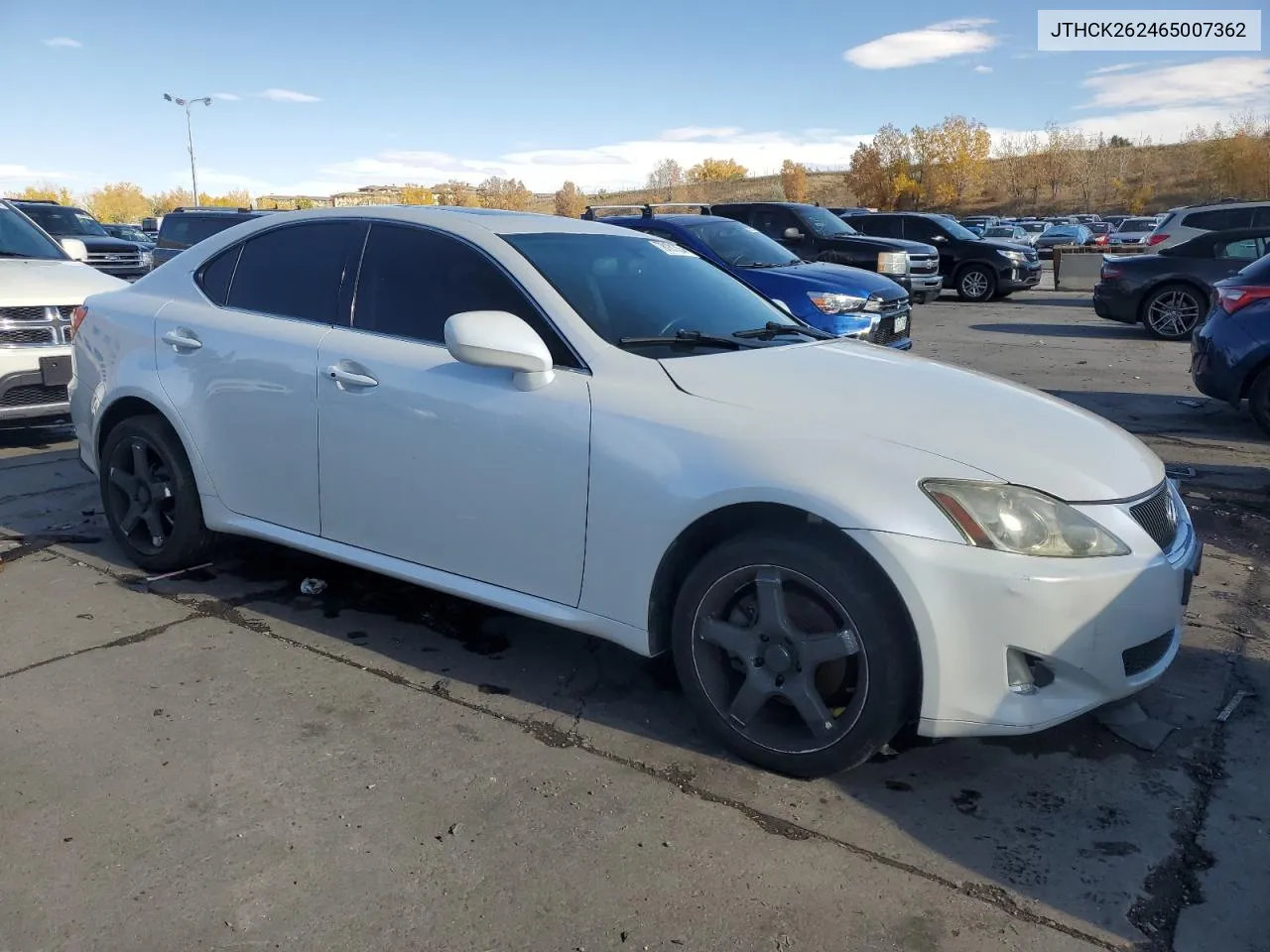 2006 Lexus Is 250 VIN: JTHCK262465007362 Lot: 78181354