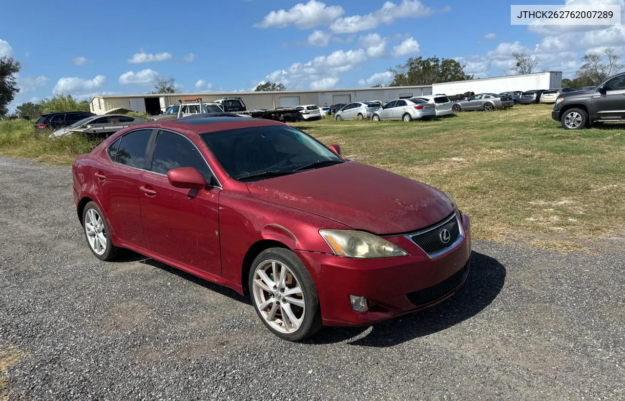 2006 Lexus Is 250 VIN: JTHCK262762007289 Lot: 78904224