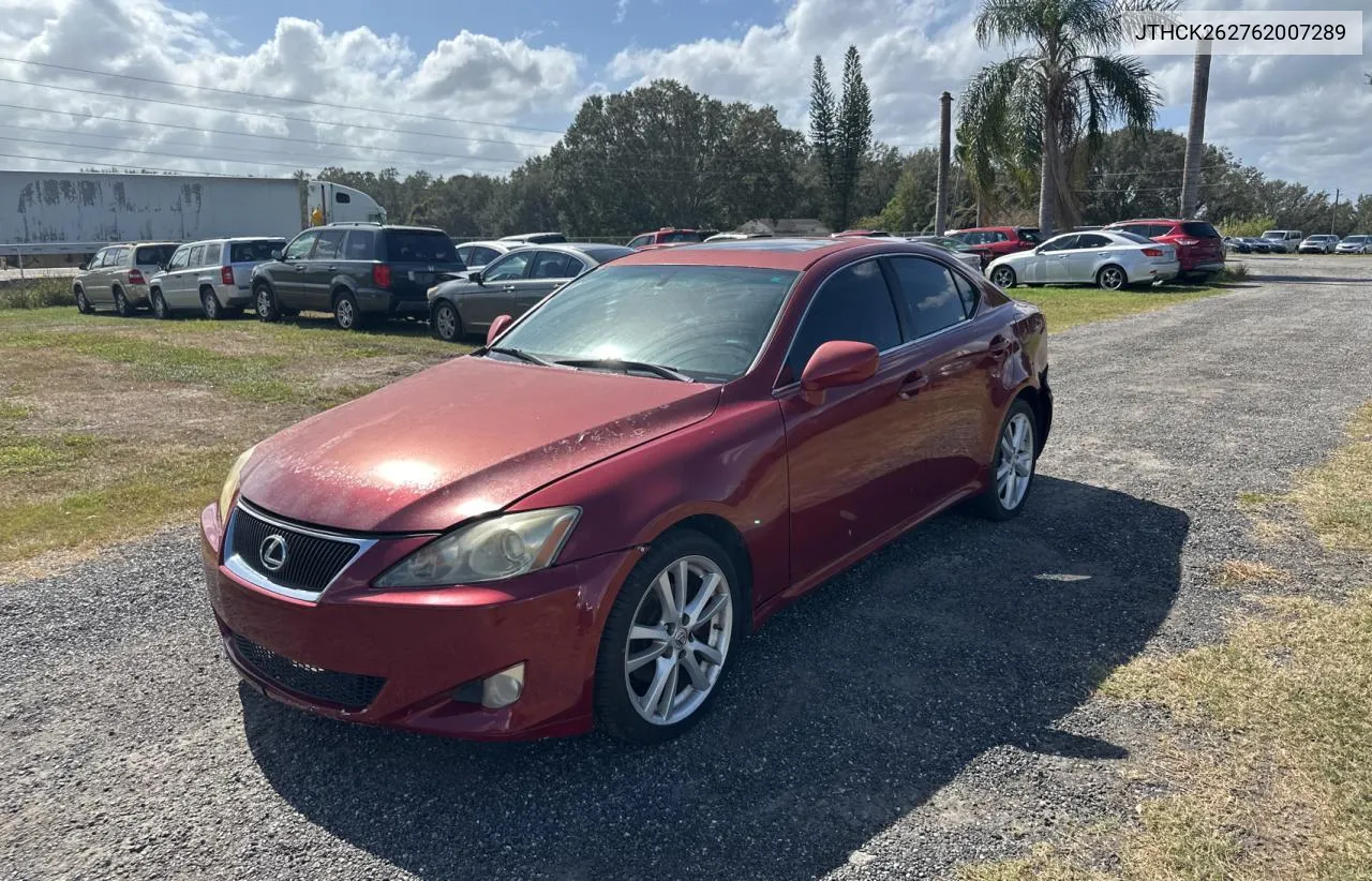 2006 Lexus Is 250 VIN: JTHCK262762007289 Lot: 78904224