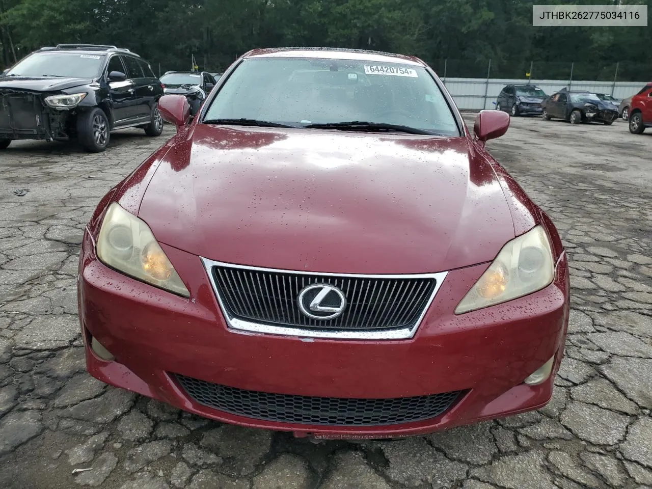 2007 Lexus Is 250 VIN: JTHBK262775034116 Lot: 64420754