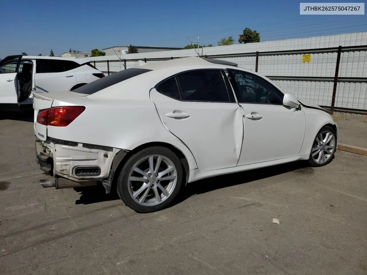 2007 Lexus Is 250 VIN: JTHBK262575047267 Lot: 70888374