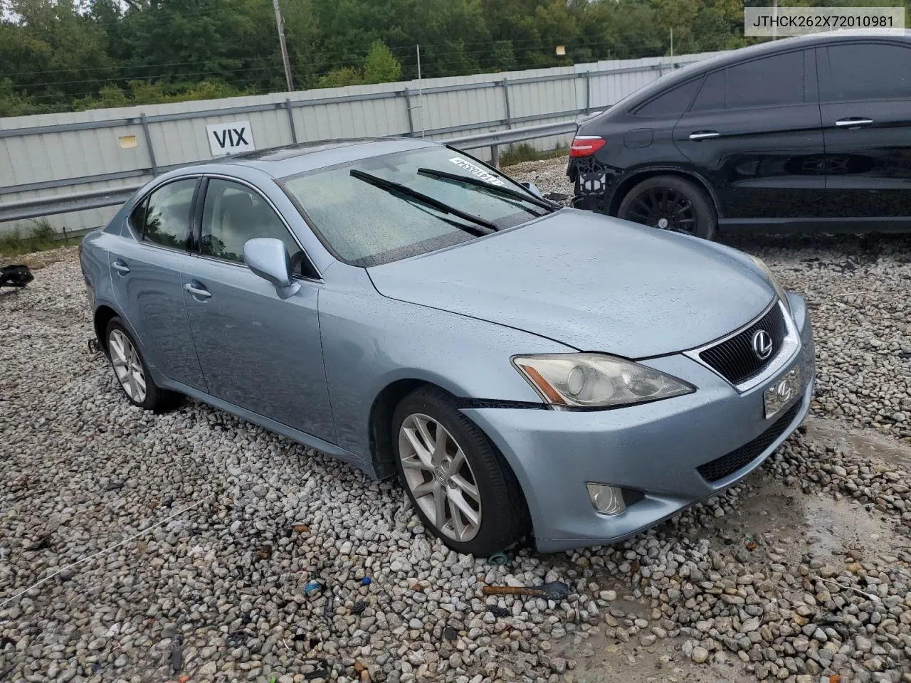 2007 Lexus Is 250 VIN: JTHCK262X72010981 Lot: 71410334