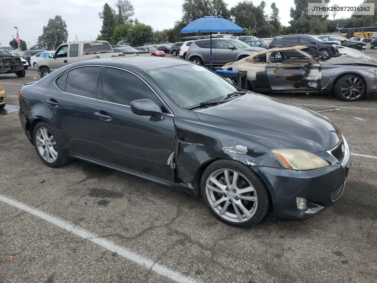 2007 Lexus Is 250 VIN: JTHBK262872036362 Lot: 72447464