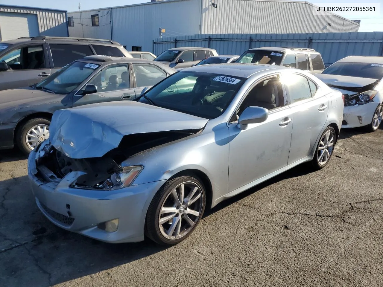 2007 Lexus Is 250 VIN: JTHBK262272055361 Lot: 74585684