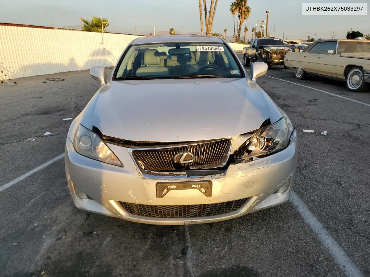 2007 Lexus Is 250 VIN: JTHBK262X75033297 Lot: 79570564