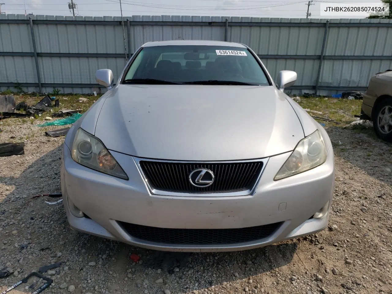 2008 Lexus Is 250 VIN: JTHBK262085074524 Lot: 63614524