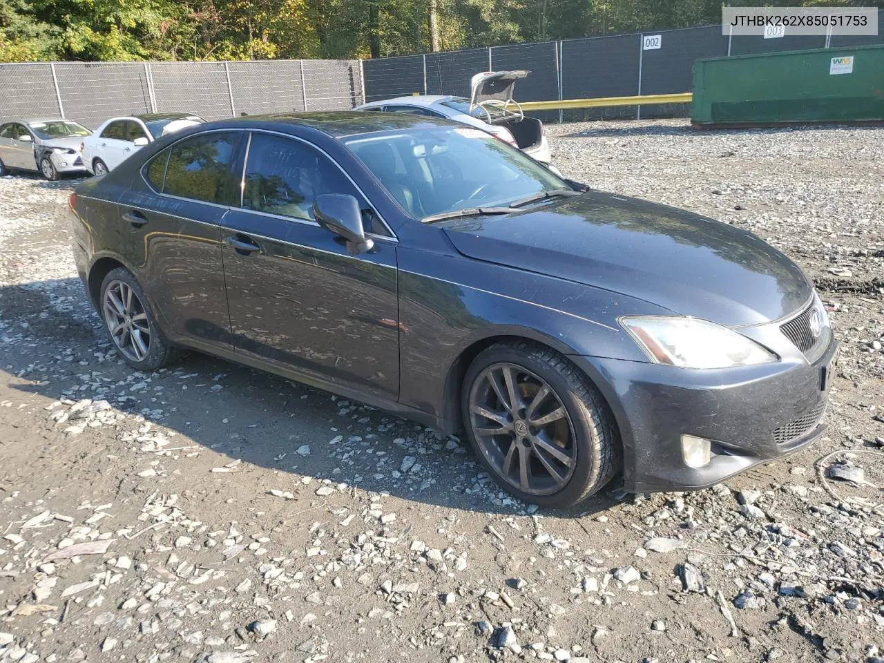 2008 Lexus Is 250 VIN: JTHBK262X85051753 Lot: 69061354