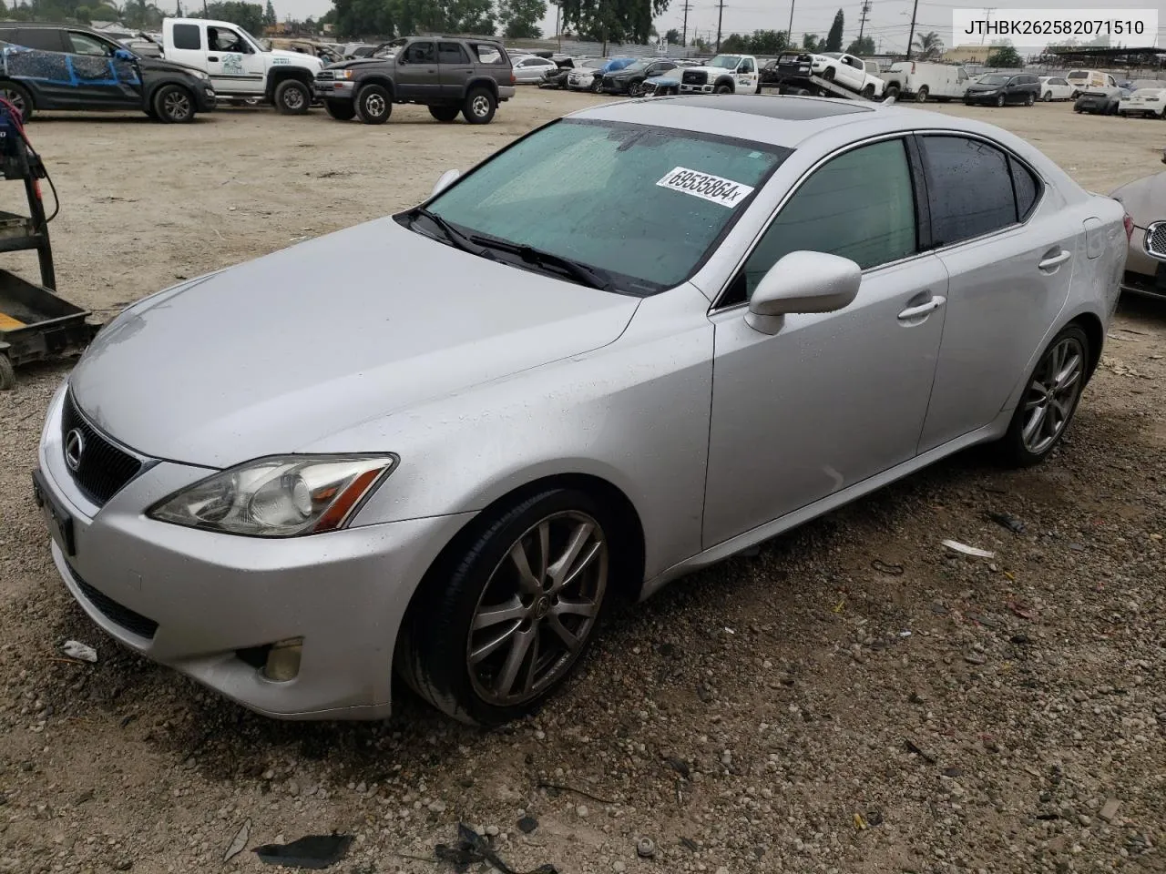 2008 Lexus Is 250 VIN: JTHBK262582071510 Lot: 69535864