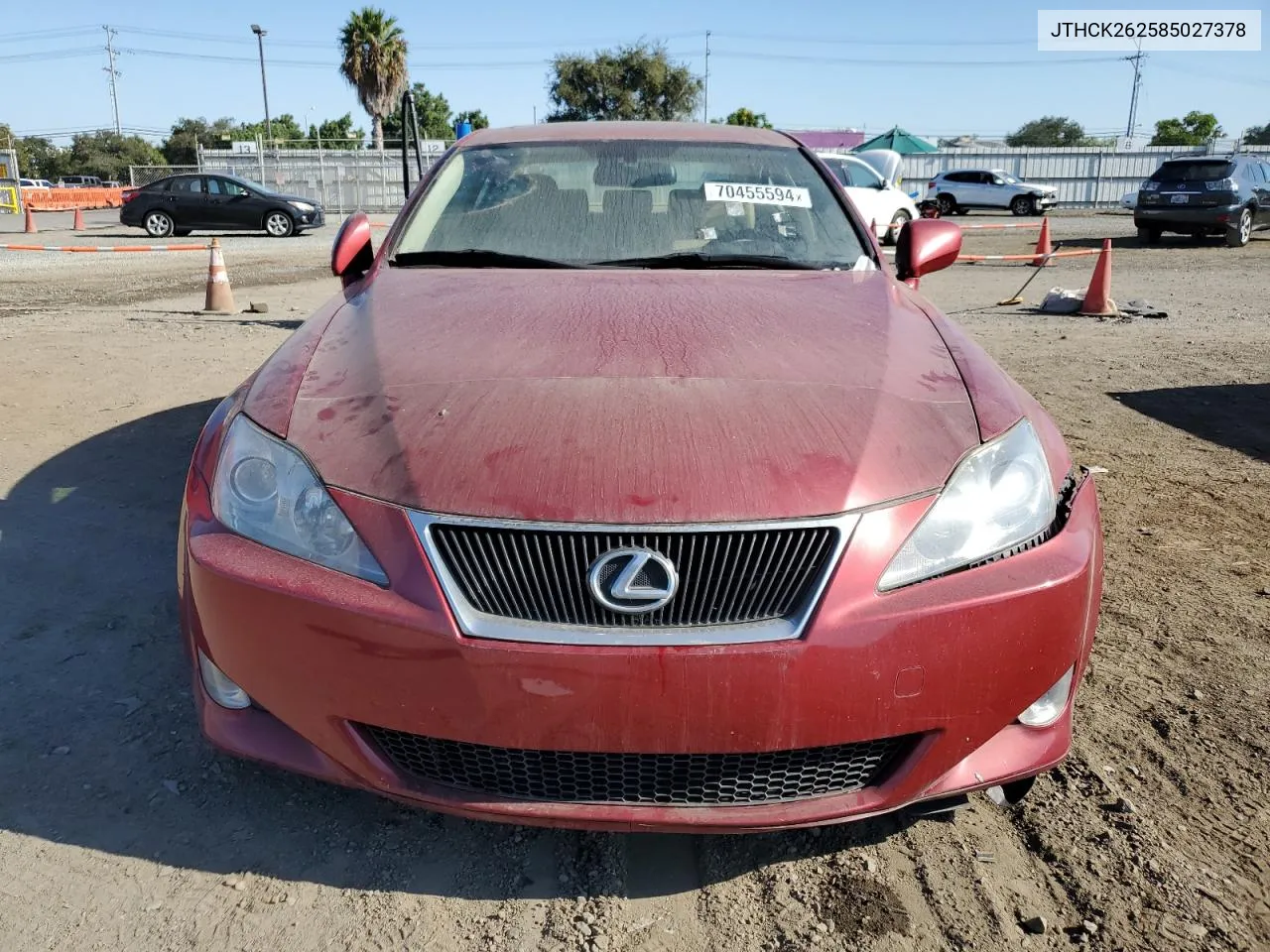 2008 Lexus Is 250 VIN: JTHCK262585027378 Lot: 70455594