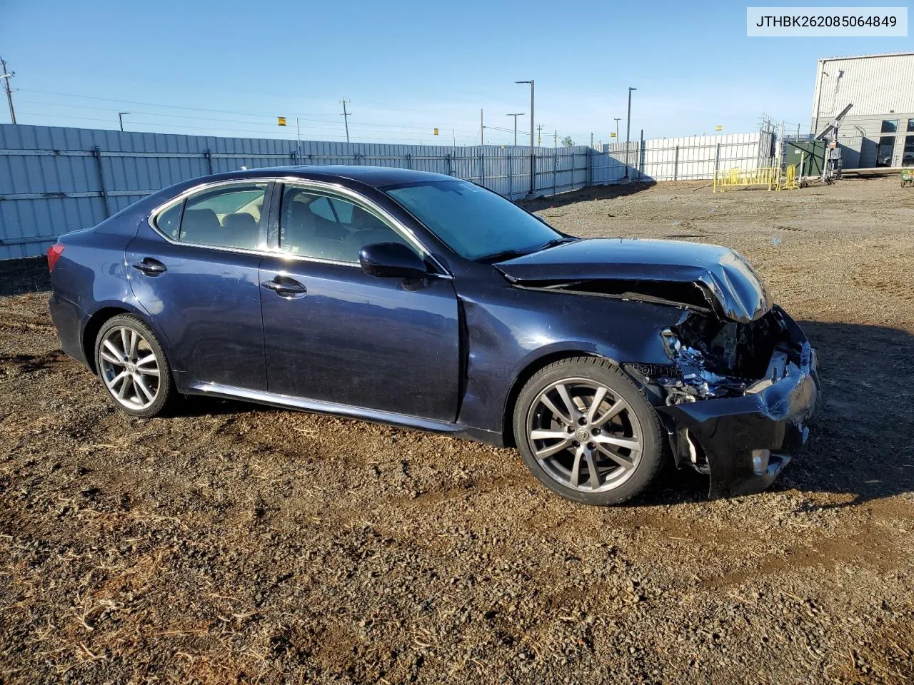 2008 Lexus Is 250 VIN: JTHBK262085064849 Lot: 80566274