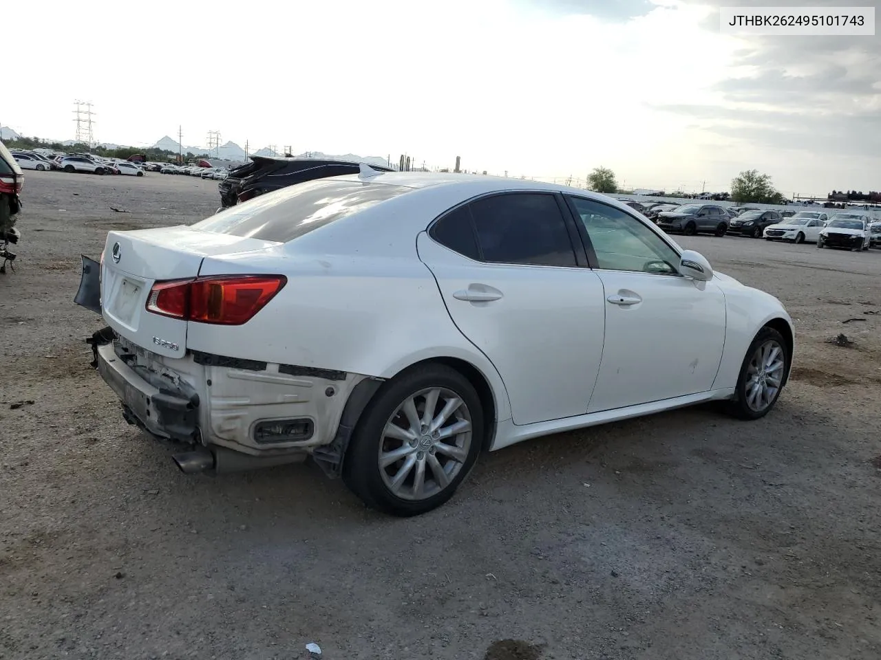 2009 Lexus Is 250 VIN: JTHBK262495101743 Lot: 59171294