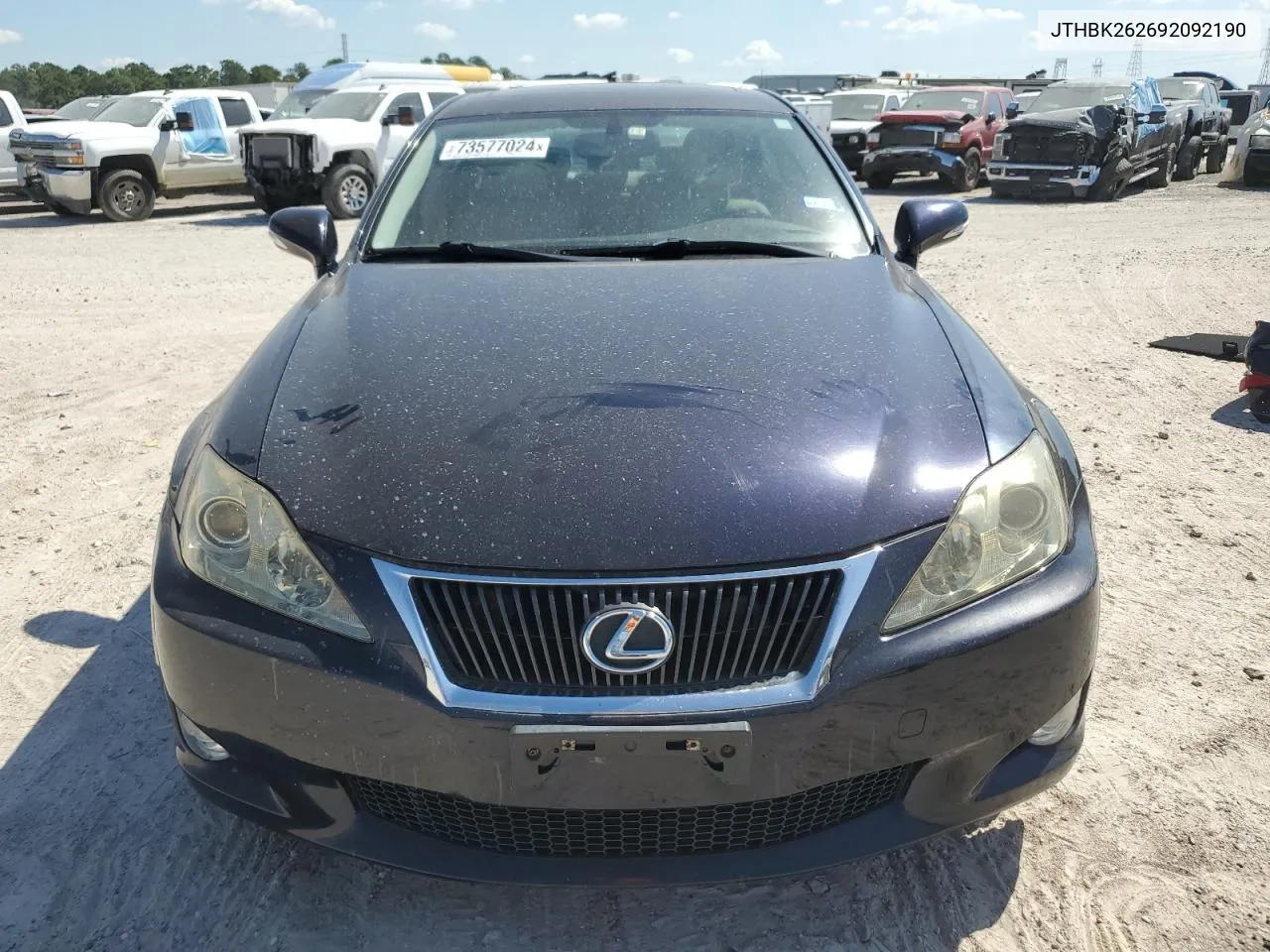 2009 Lexus Is 250 VIN: JTHBK262692092190 Lot: 73577024