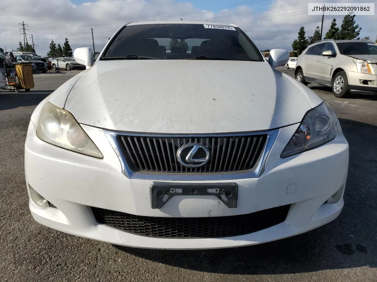 2009 Lexus Is 250 VIN: JTHBK262292091862 Lot: 77858074