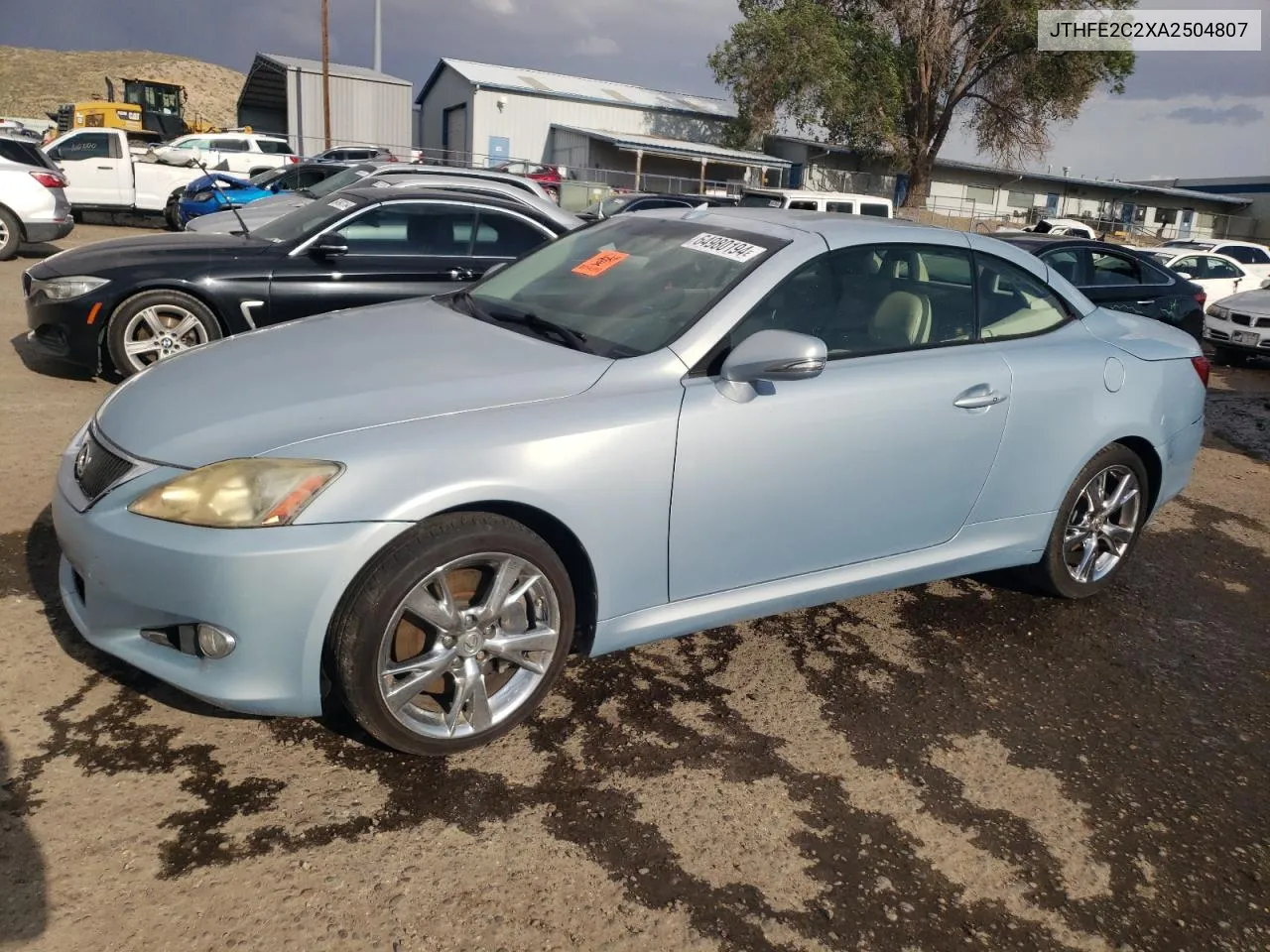 2010 Lexus Is 350 VIN: JTHFE2C2XA2504807 Lot: 64980194