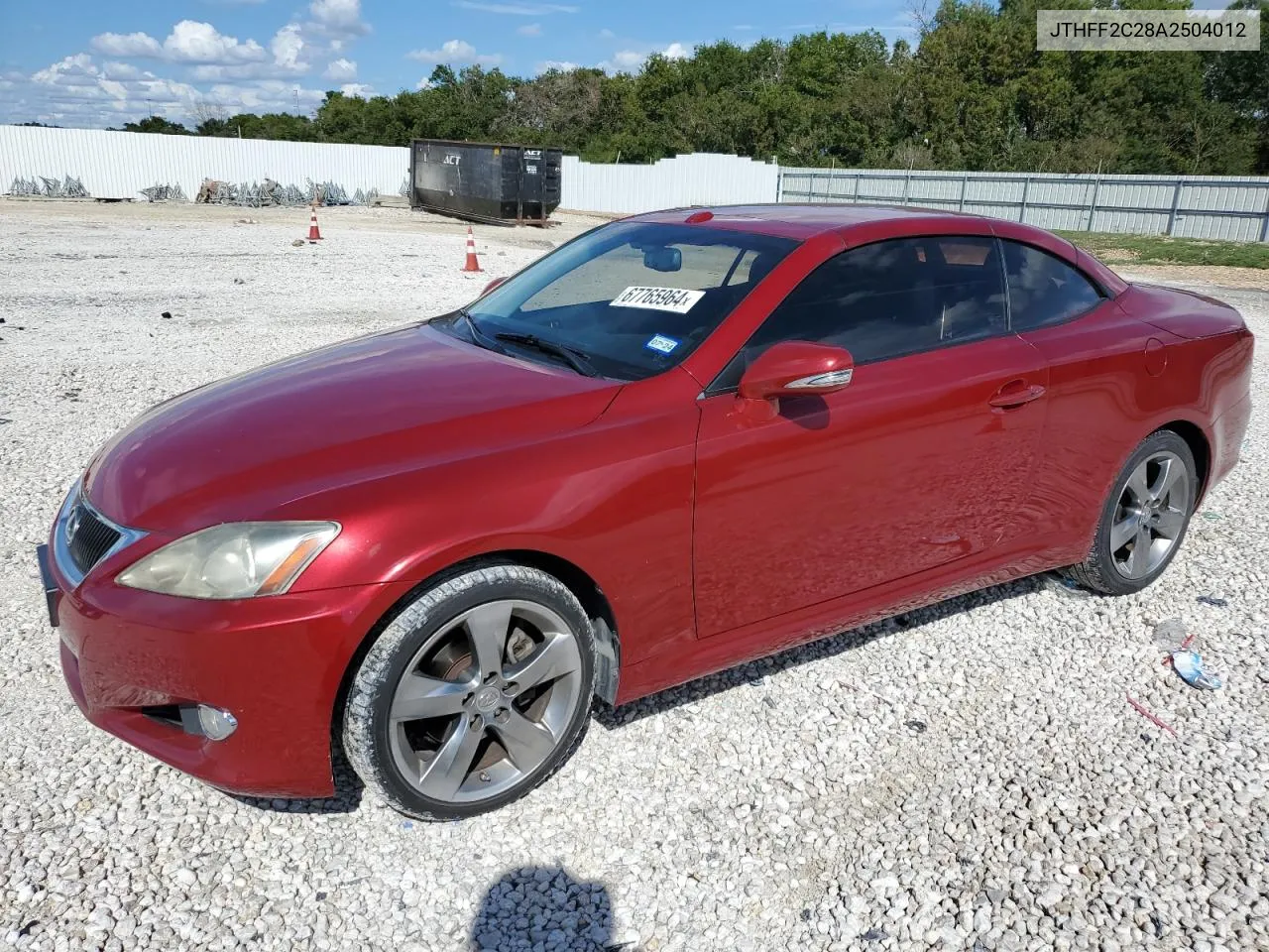 2010 Lexus Is 250 VIN: JTHFF2C28A2504012 Lot: 67765964