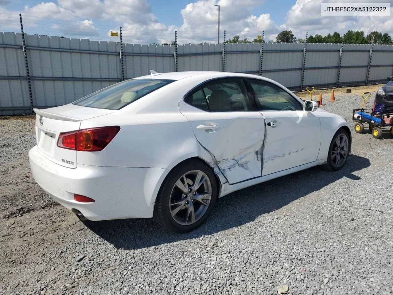 2010 Lexus Is 250 VIN: JTHBF5C2XA5122322 Lot: 72336284